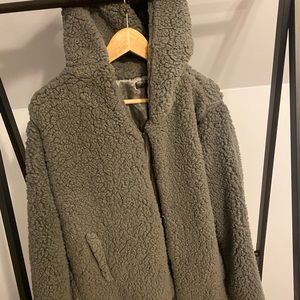 Vintage satin lined Sherpa sweater